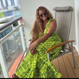 Green Patterned Dress